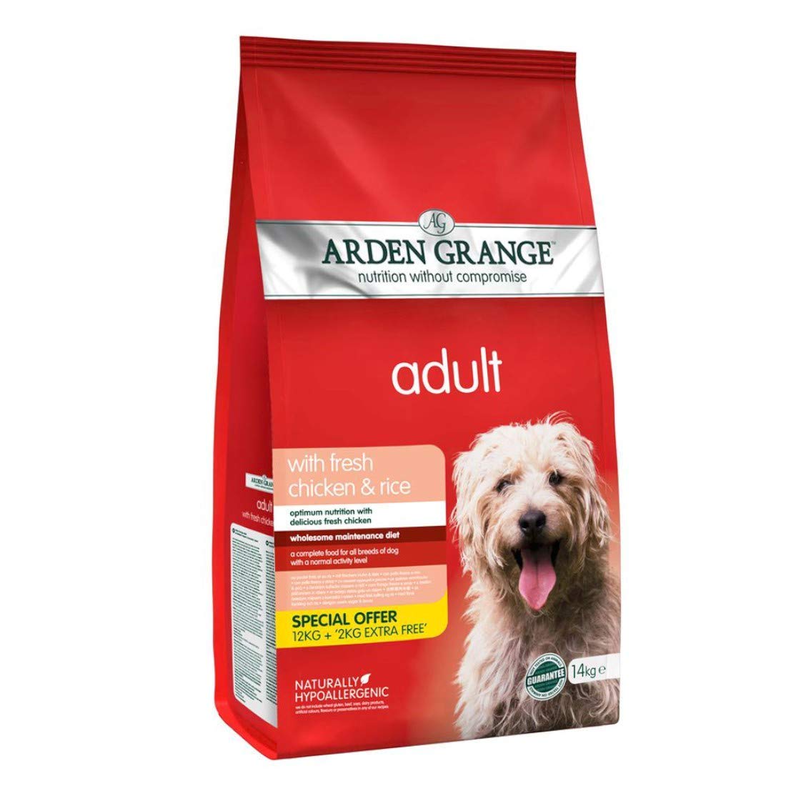 Arden Grange Adult Dry Dog Food Chicken and Rice, 12kg