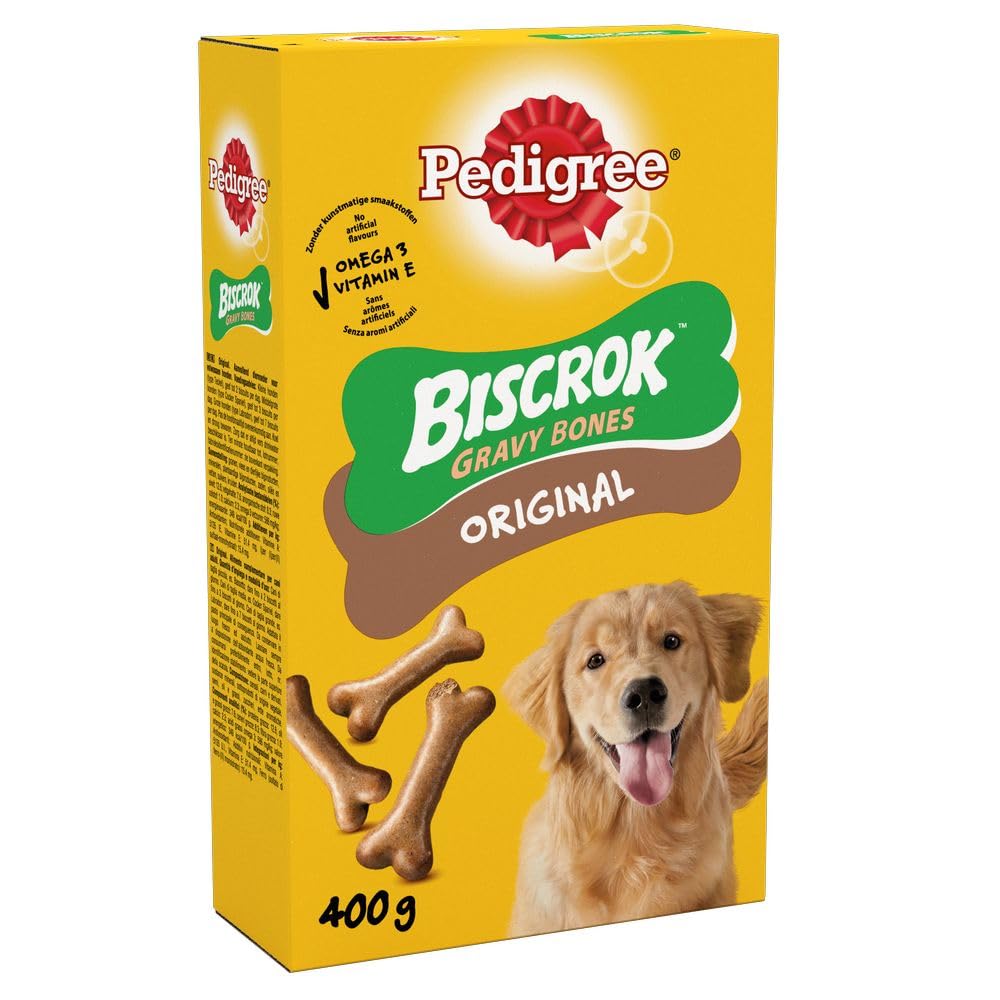 Pedigree Biscrok Original 10 kg Snacks, Dog Treats Gravy Bones Biscuits Dog Treats, Megapack