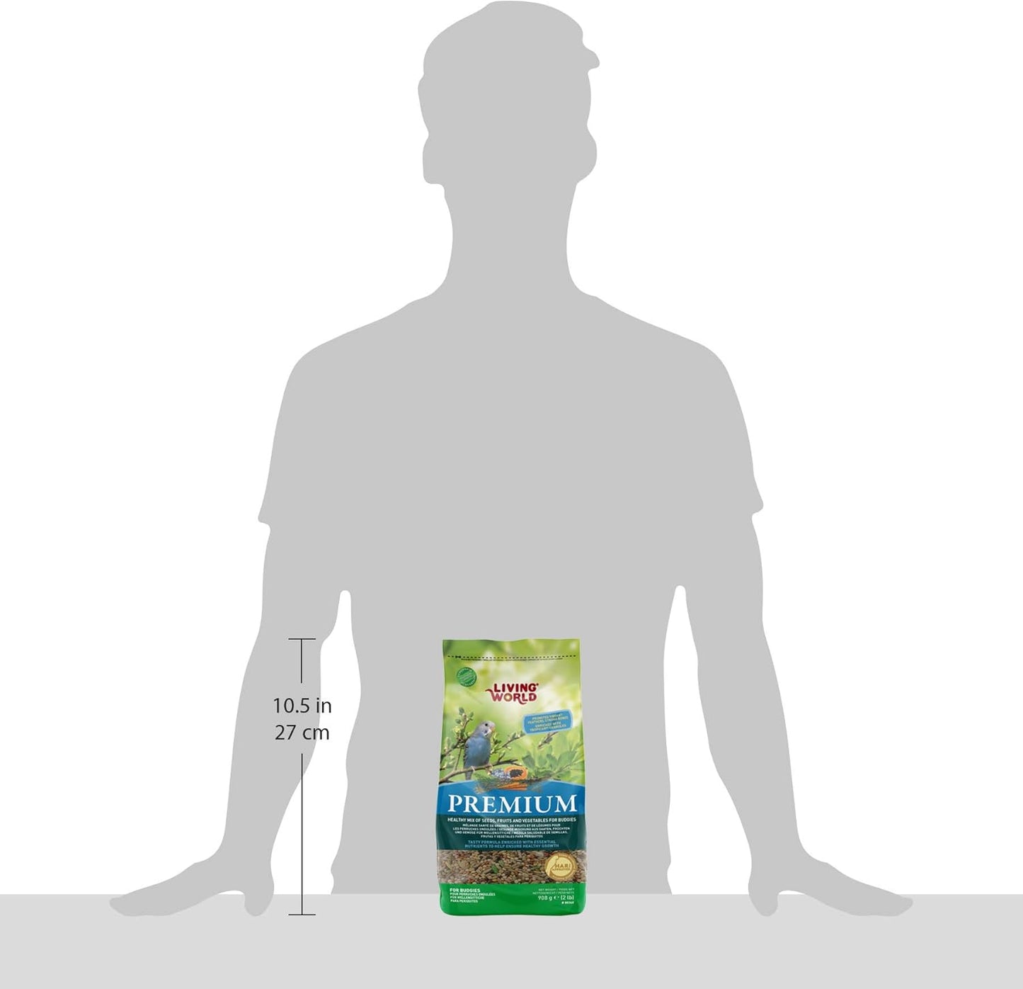 Living World Premium Mix For Budgies, 908 g (2 lb)