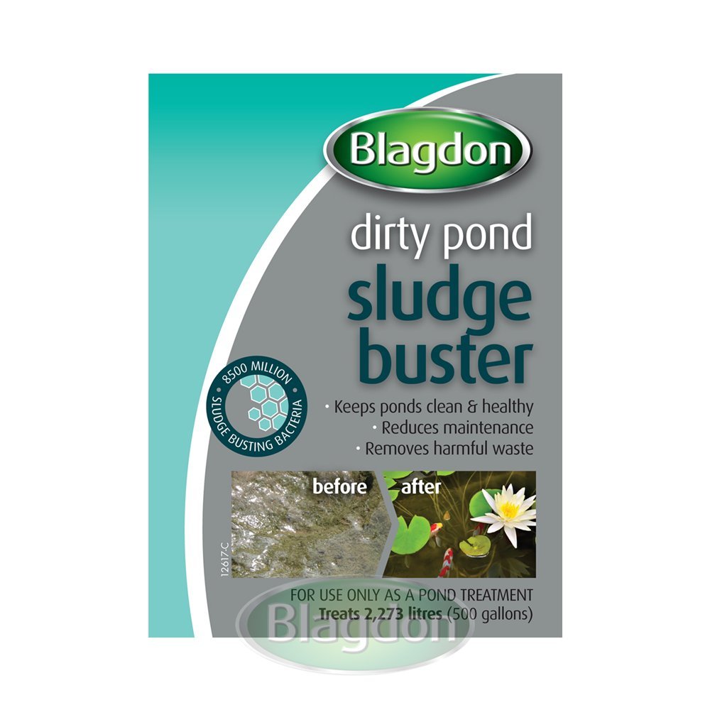 Blagdon Pond Sludge Buster, Digests Harmful Organic Waste, Introduces Good Bacteria, Keeps Pond Clean, 4 x 9g Sachets, Each Sachet Treats 2,273 Litres