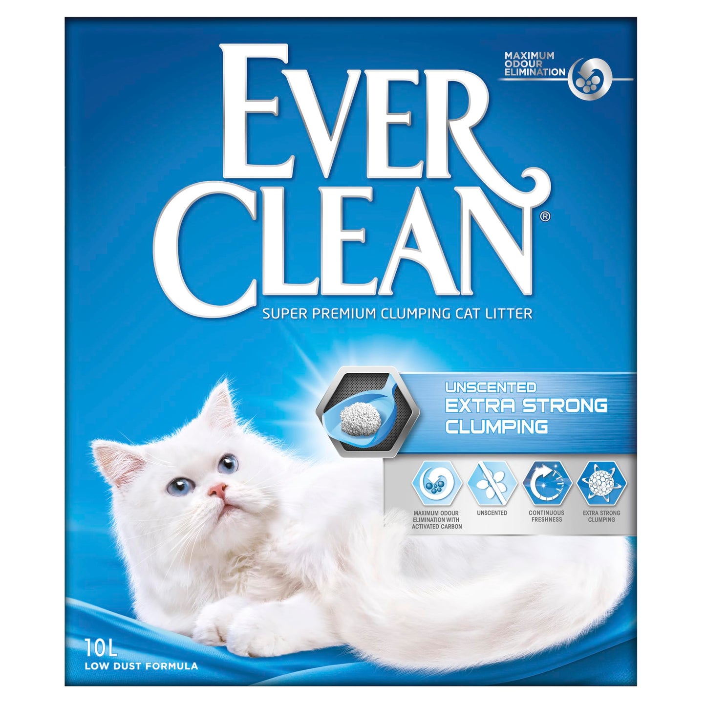 Ever Clean Clumping Cat Litter, Lavender Scented for Long-lasting freshness, Maximum Odour Elimination, 10L