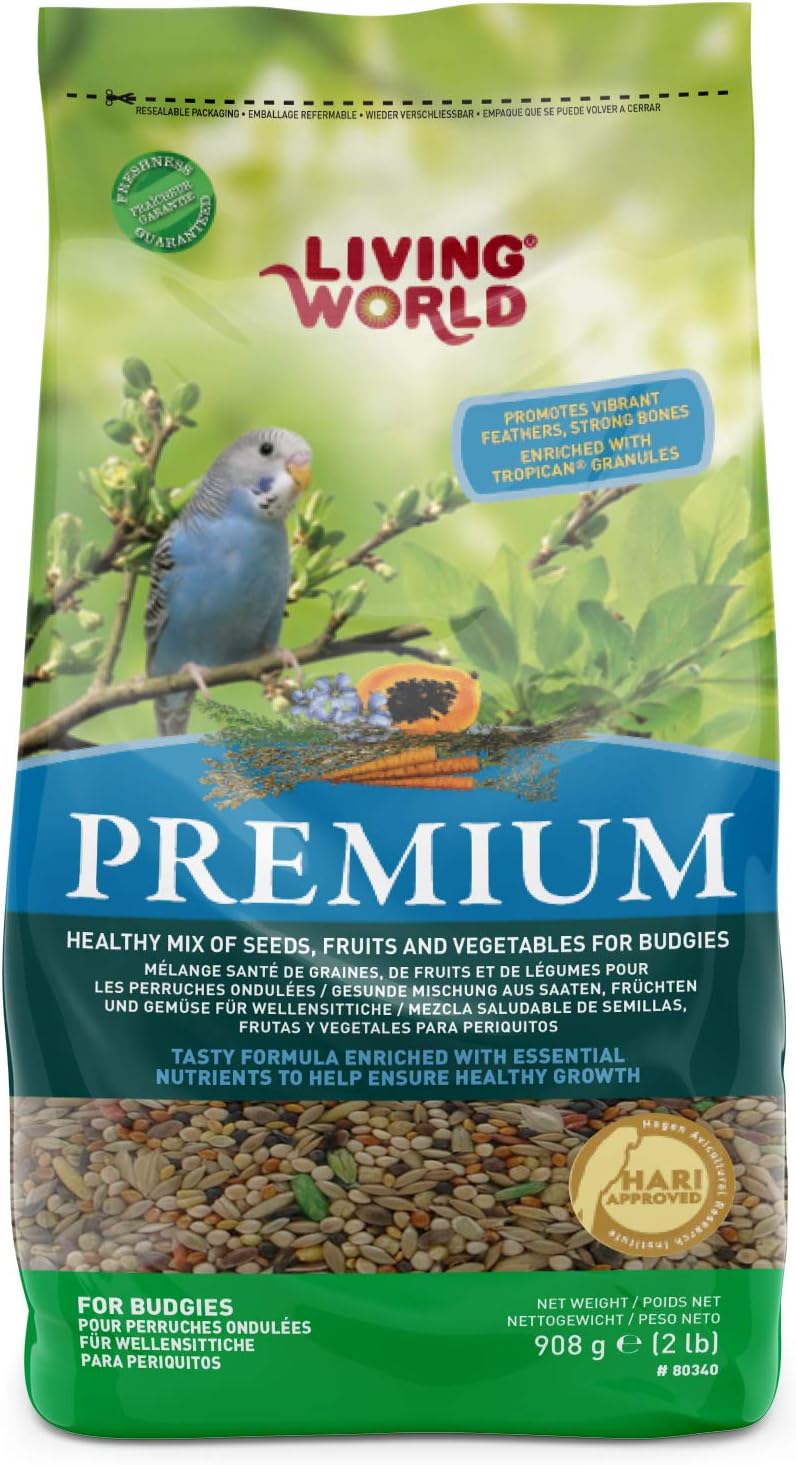 Living World Premium Mix For Budgies, 908 g (2 lb)