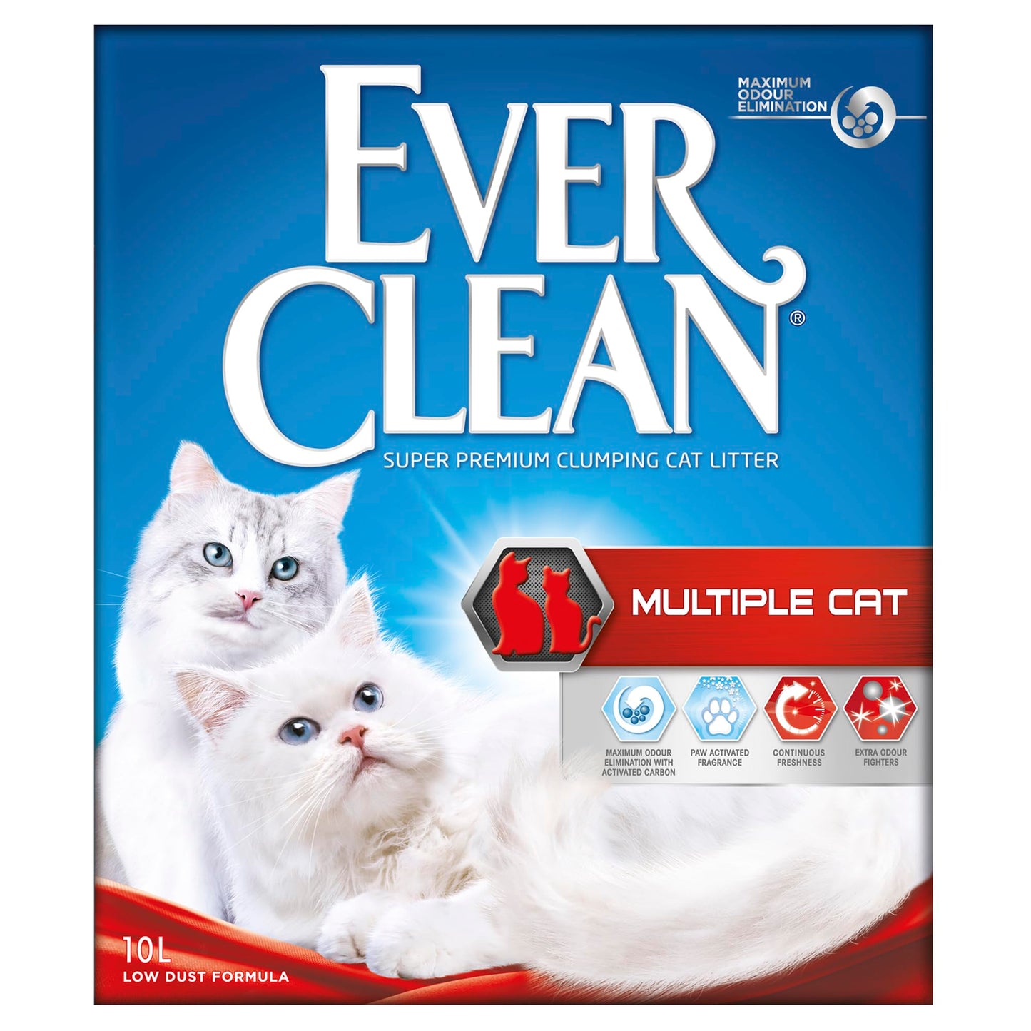 Ever Clean Clumping Cat Litter, Lavender Scented for Long-lasting freshness, Maximum Odour Elimination, 10L