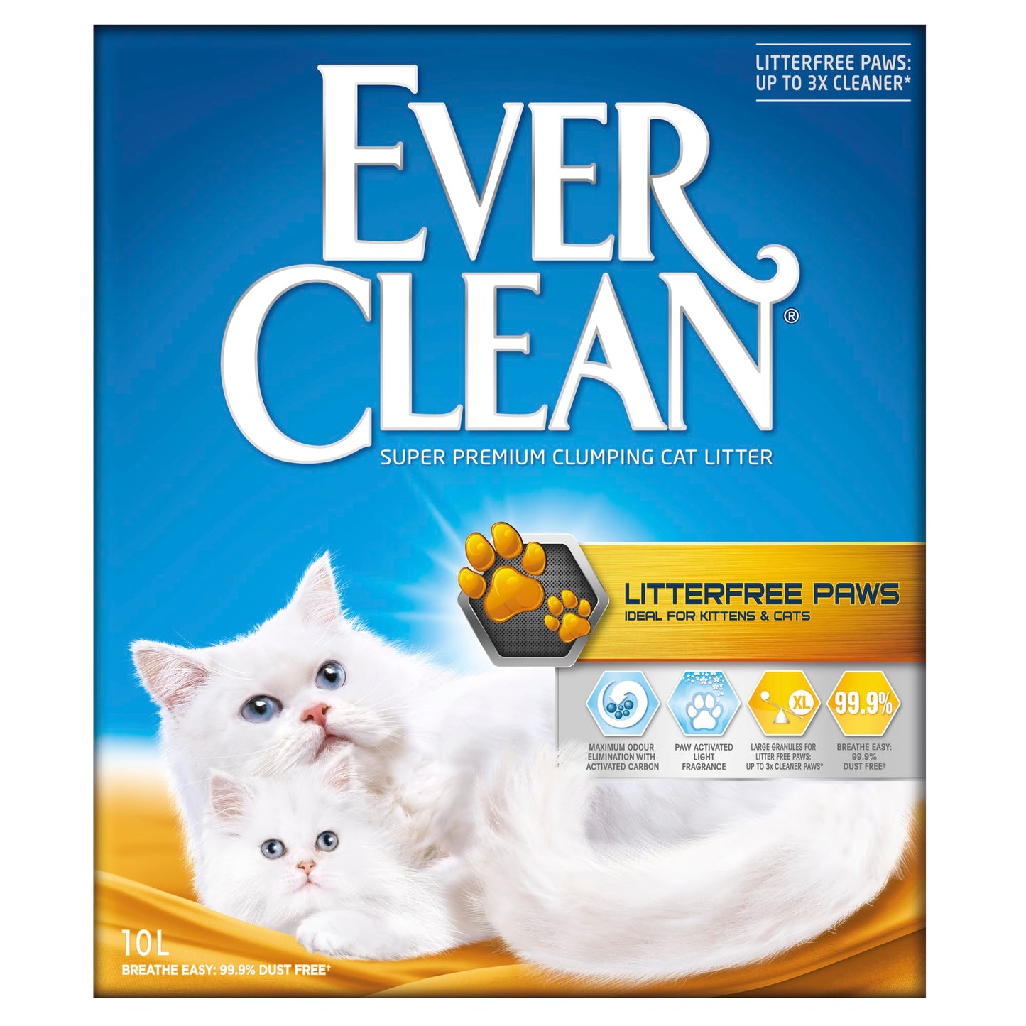 Ever Clean Clumping Cat Litter, Lavender Scented for Long-lasting freshness, Maximum Odour Elimination, 10L