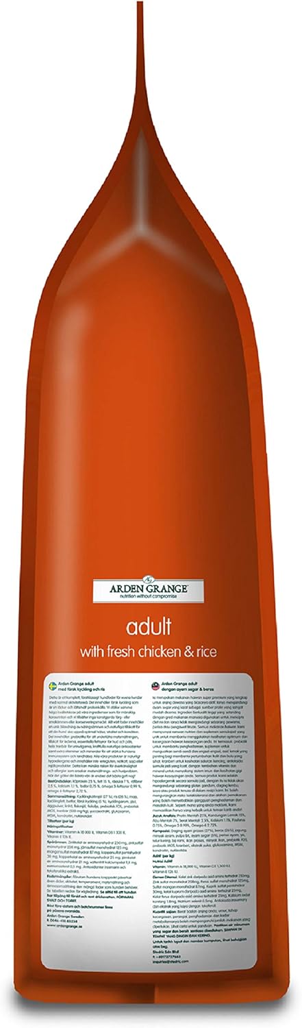 Arden Grange Adult Dry Dog Food Chicken and Rice, 12kg