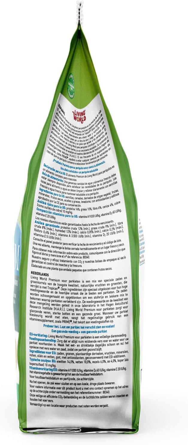 Living World Premium Mix For Budgies, 908 g (2 lb)