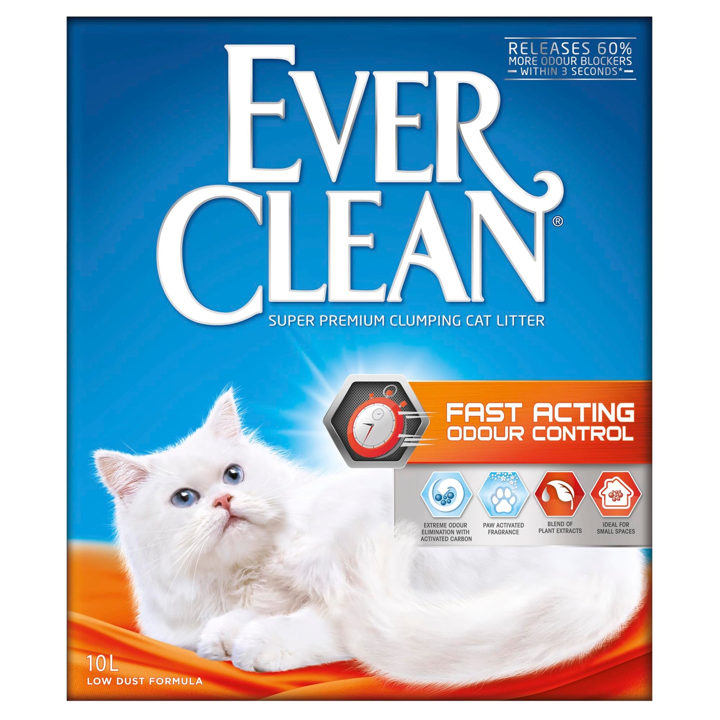 Ever Clean Clumping Cat Litter, Lavender Scented for Long-lasting freshness, Maximum Odour Elimination, 10L