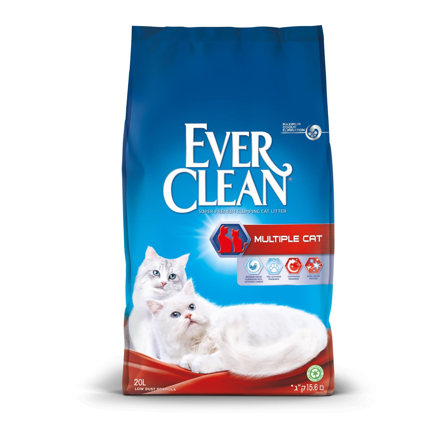 Ever Clean Clumping Cat Litter, Lavender Scented for Long-lasting freshness, Maximum Odour Elimination, 10L