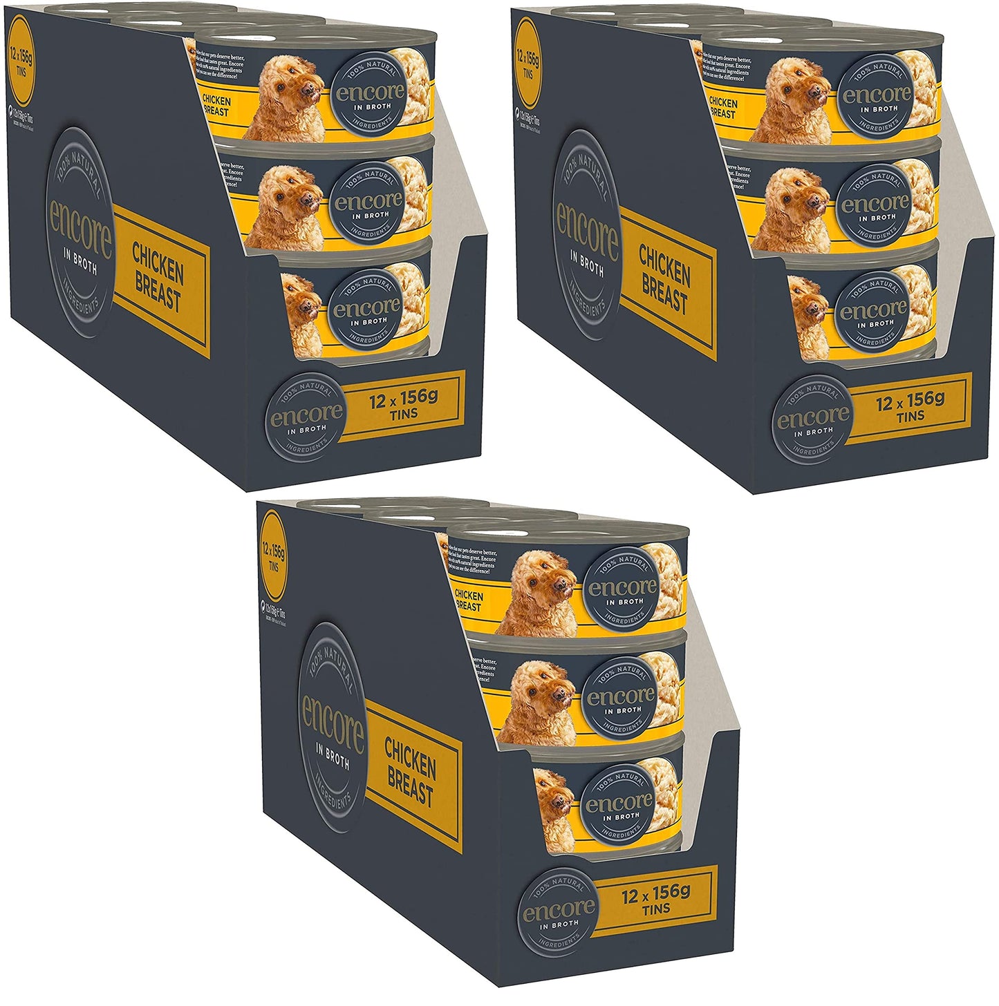 Encore 100% Natural Wet Cat Food Pouch, Tuna Fillet with Whitebait/Anchovy in Broth 70g Pouch (16 x 70g Pouches) (Packaging May Vary)