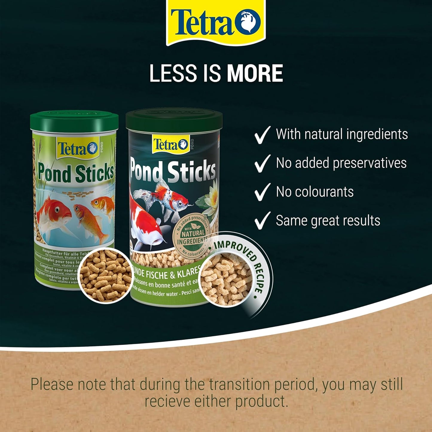 Tetra Pond Fish Food Sticks 450g - biologically balanced for pond fish