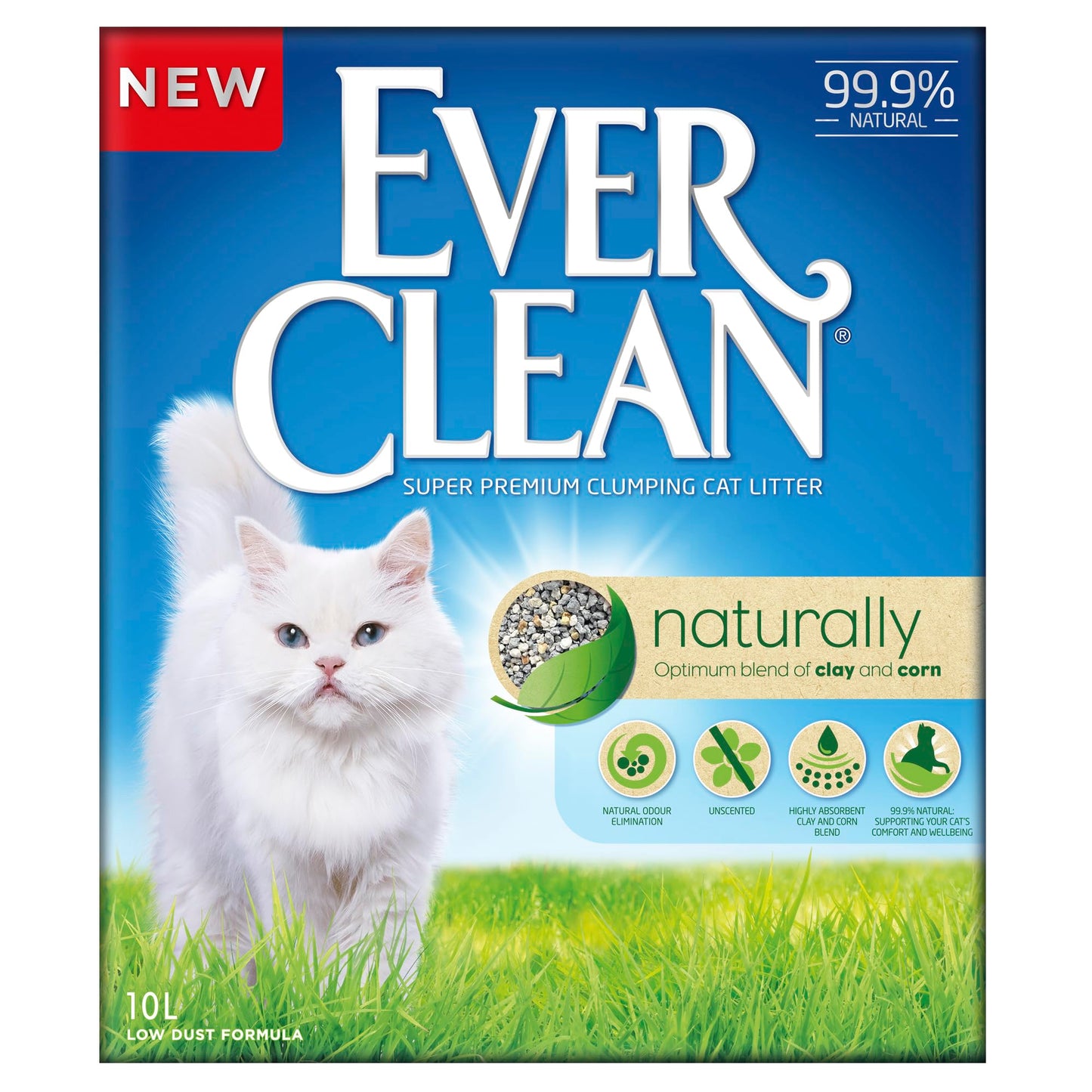 Ever Clean Clumping Cat Litter, Lavender Scented for Long-lasting freshness, Maximum Odour Elimination, 10L