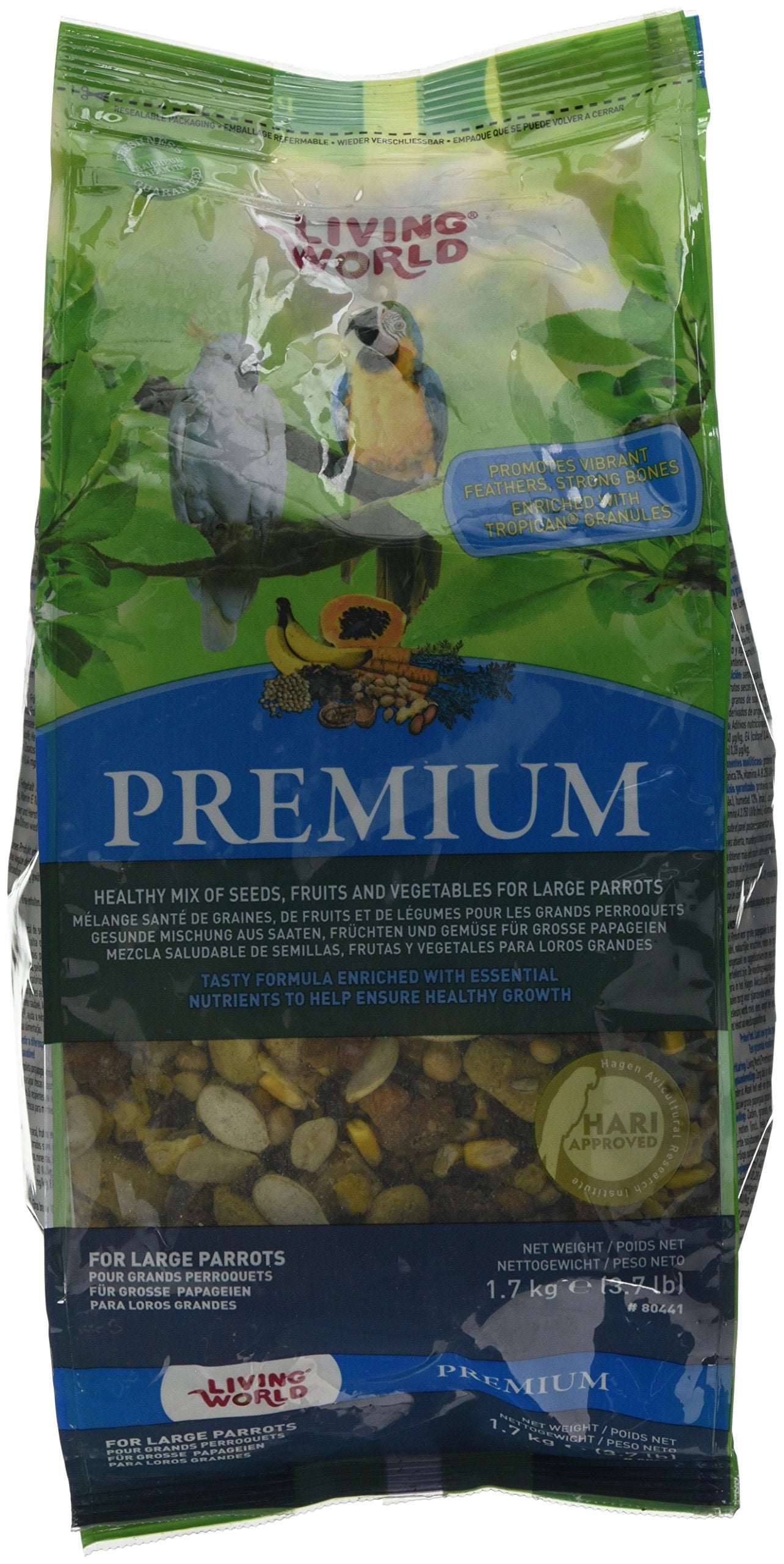 Living World Premium Mix For Budgies, 908 g (2 lb)