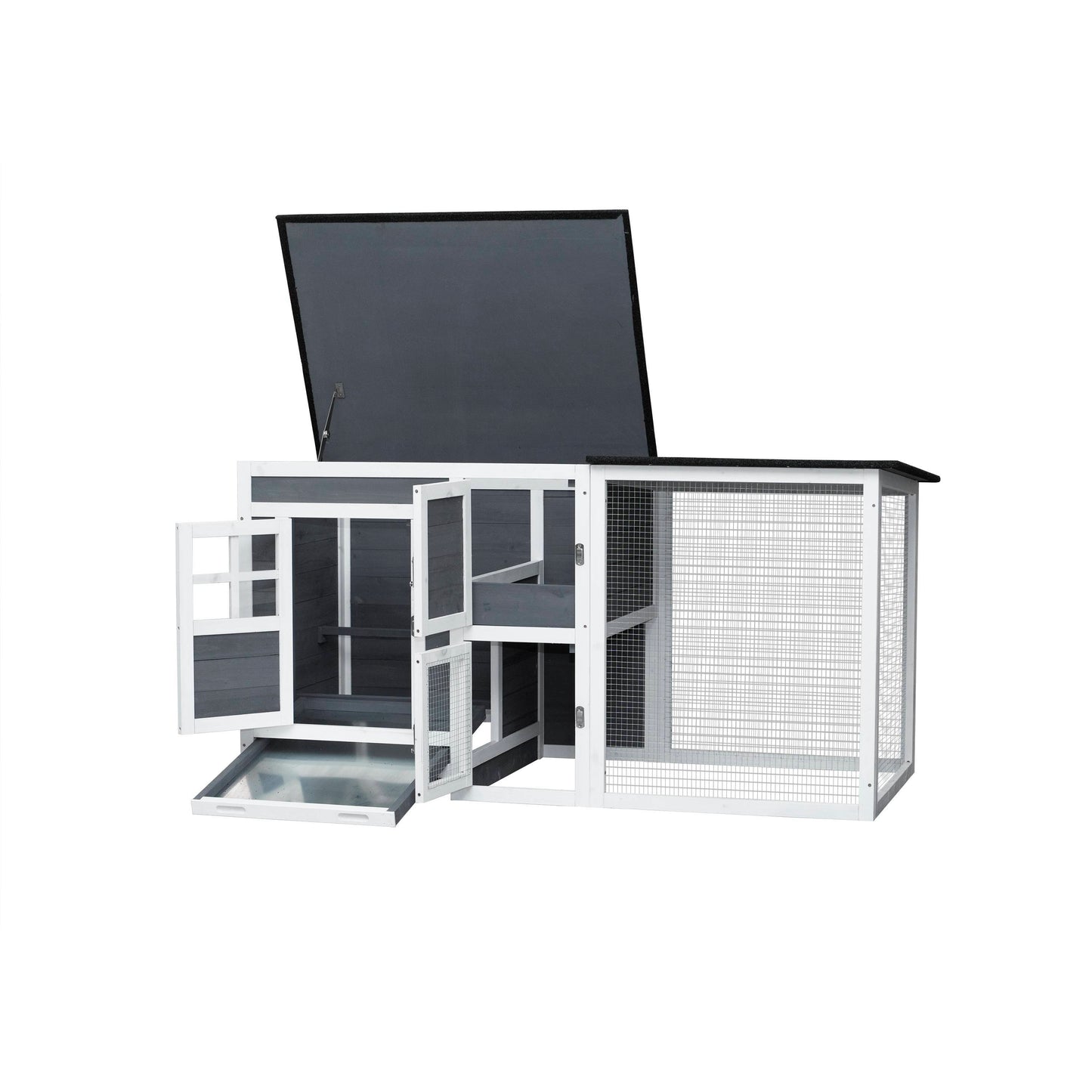 Outdoor Poultry Cage Small Animal House Chicken Hutch Coop With Running Cage