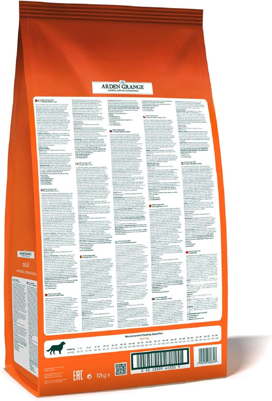Arden Grange Adult Dry Dog Food Chicken and Rice, 12kg