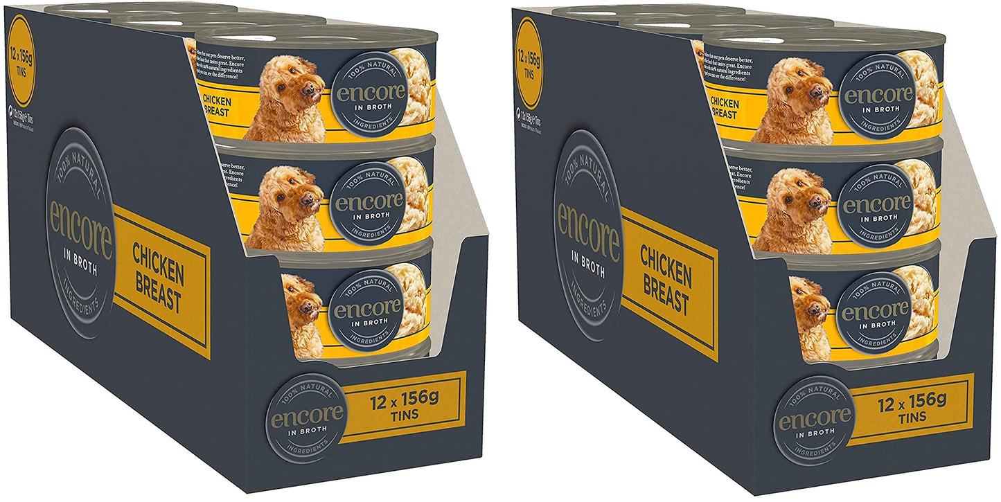 Encore 100% Natural Wet Cat Food Pouch, Tuna Fillet with Whitebait/Anchovy in Broth 70g Pouch (16 x 70g Pouches) (Packaging May Vary)