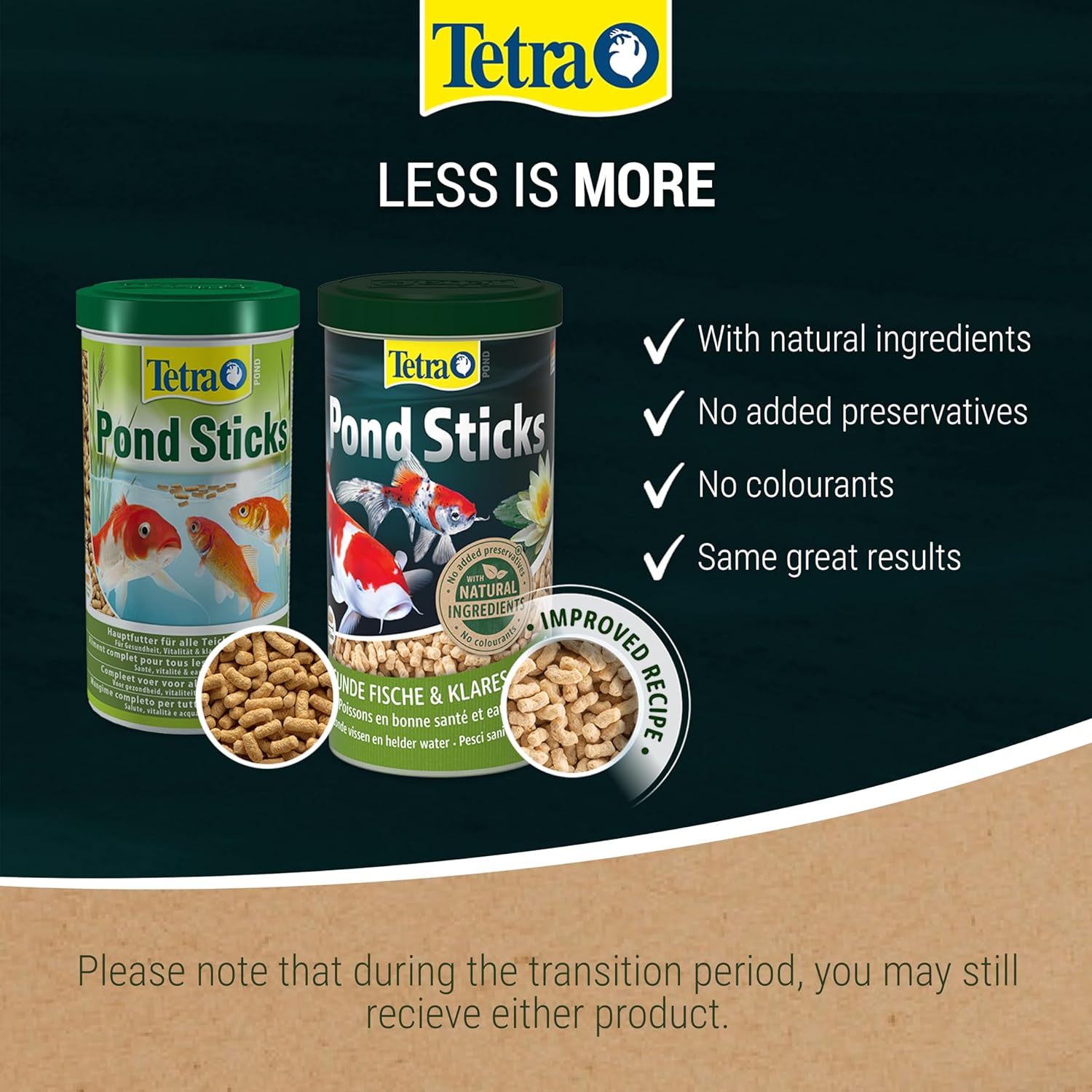Tetra Pond Fish Food Sticks 450g - biologically balanced for pond fish