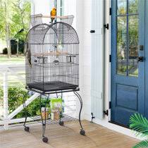BIRD CAGE WITH  10 X Peckish Natural Balance High Energy Fat Balls for Wild Birds - 50 fat ball Box, Brown